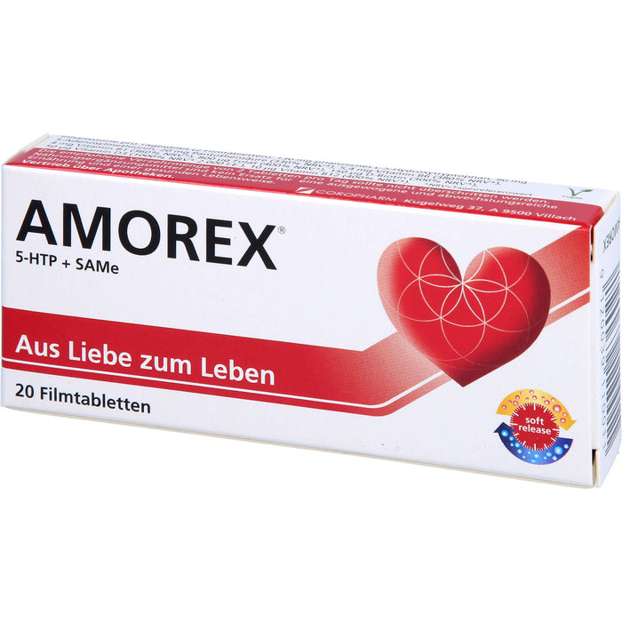 AMOREX Filmtabletten bei Liebeskummer und Trennung, 20 pc Tablettes