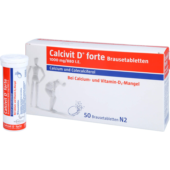 Calcivit D forte Brausetabletten 1000 mg/880 I.E., 50 pc Tablettes
