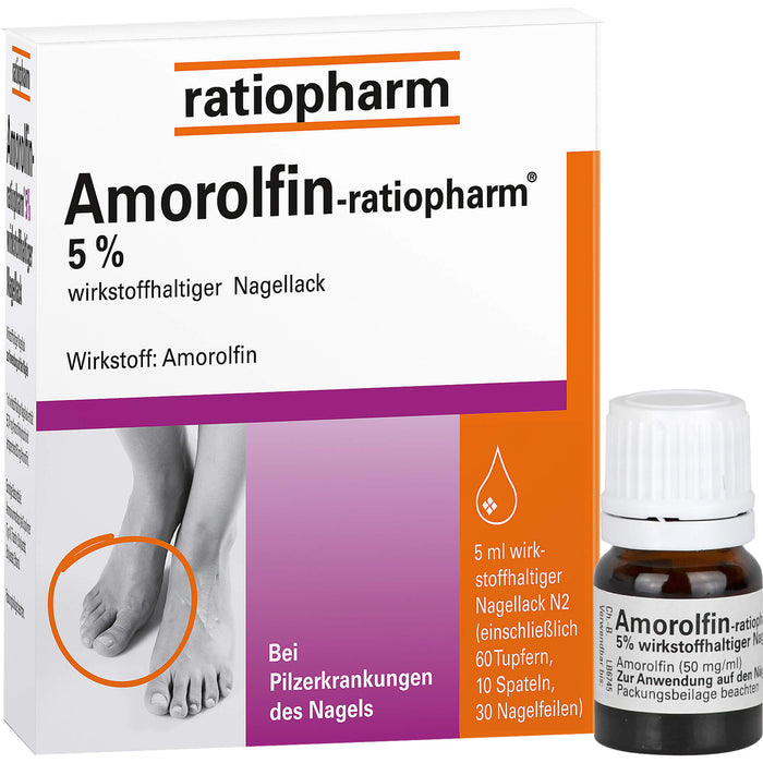 Amorolfin-ratiopharm  5% wirkstoffhaltiger Nagellack, 5 ml Vernis à ongles contenant une substance active