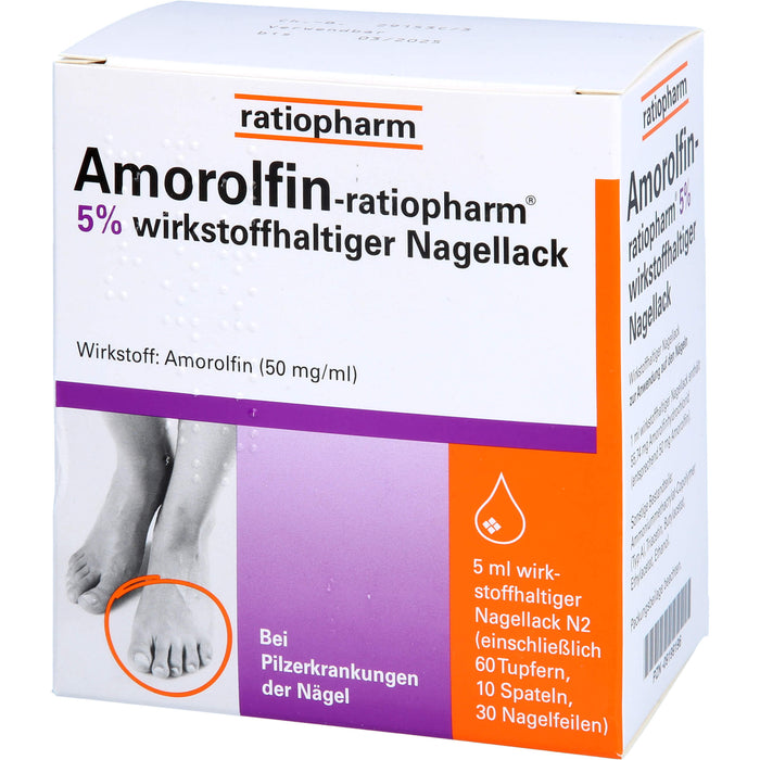 Amorolfin-ratiopharm  5% wirkstoffhaltiger Nagellack, 5 ml Vernis à ongles contenant une substance active