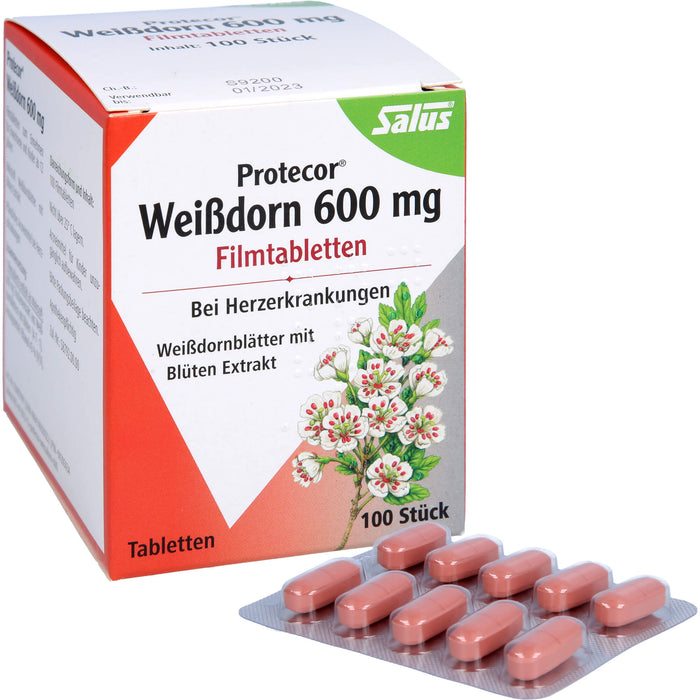 Protecor Weissdorn 600mg Filmtbl., 100 pc Tablettes