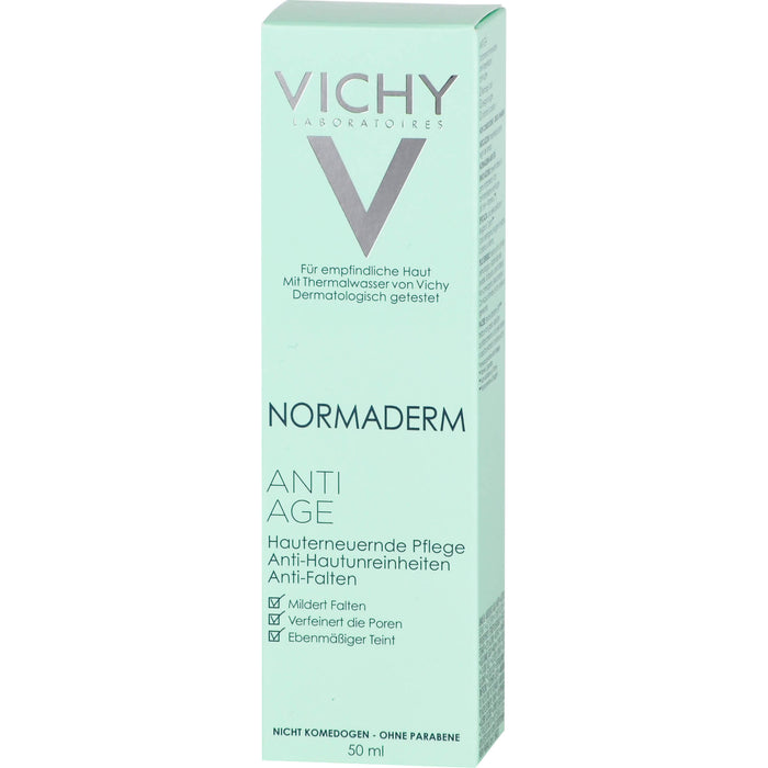 VICHY Normaderm Anti-Age hauterneuernde Pflege, Anti-Hautunreinheiten und Anti-Falten, 50 ml Creme