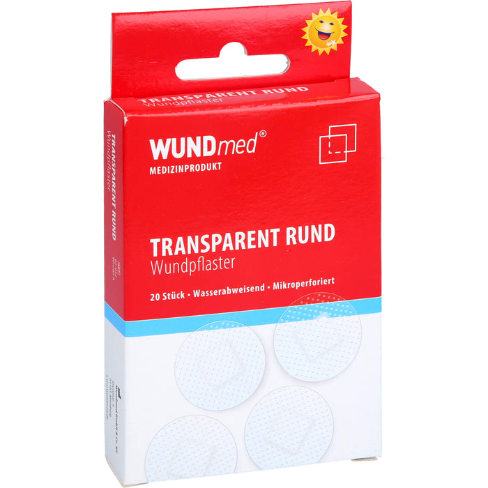 WUNDmed Wund-Pflaster rund transparent Ø 2,5 cm, 20 St. Pflaster