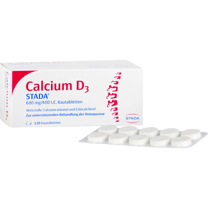 Calcium D3 STADA  600 mg/400 I.E. Kautabletten, 120 pc Tablettes