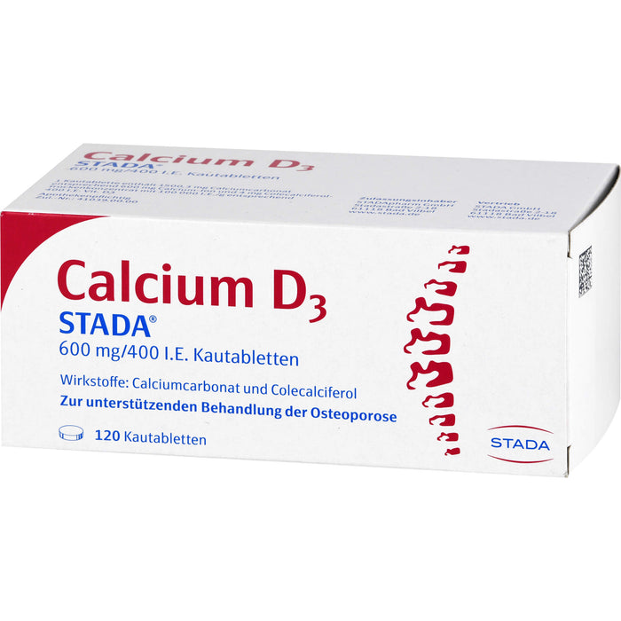 Calcium D3 STADA  600 mg/400 I.E. Kautabletten, 120 pc Tablettes