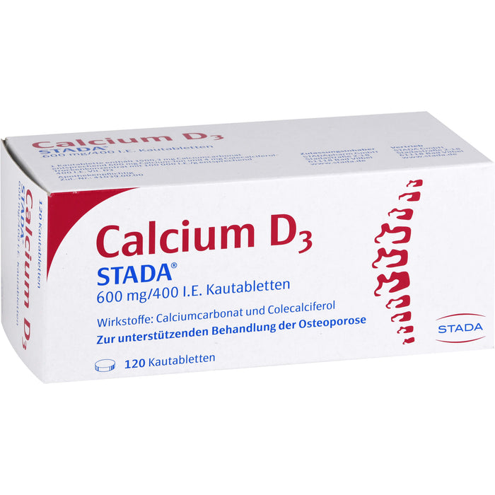 Calcium D3 STADA 600 mg/400 I.E. Kautabletten, 120 St. Tabletten