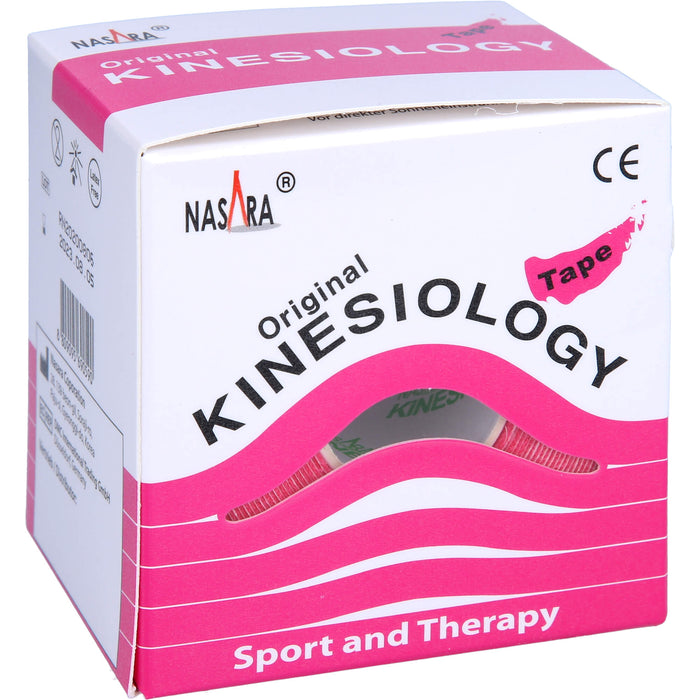 NASARA Kinesiologie Tape Pink 5cmx5m, 1 St PFL