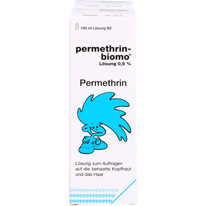 permethrin-biomo Lösung 0,5% zur Behandlung des Kopfhaares bei Befall mit Läusen, 200 ml Solution