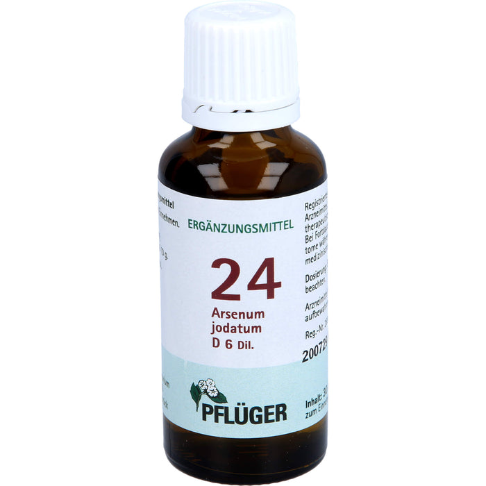 Pflüger Biochemie Nr.24 Arsenum jodatum D6 Dilution, 30 ml Lösung