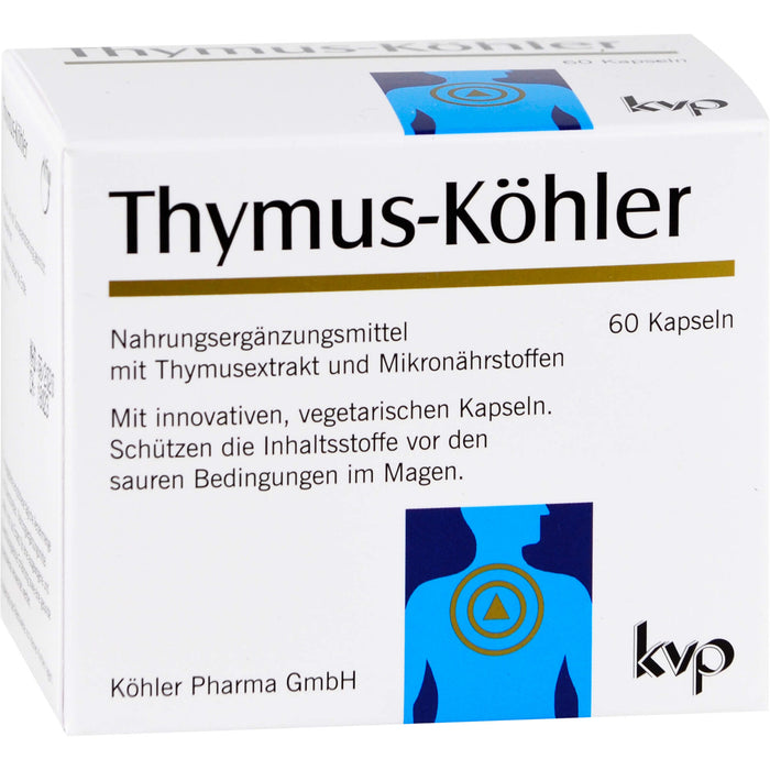 Thymus-Köhler Kapseln für eine gesunde Funktion des Immunsystems, 60 pc Capsules