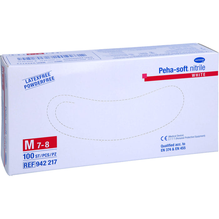 Peha-soft nitrile white Unters.handsch. M unst.pfr, 100 St HAS