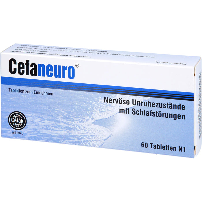 Cefaneuro Tabletten bei nervösen Unruhezuständen mit Schlafstörungen, 60 pcs. Tablets