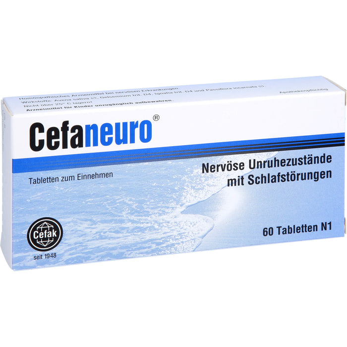 Cefaneuro Tabletten bei nervösen Unruhezuständen mit Schlafstörungen, 60 pc Tablettes