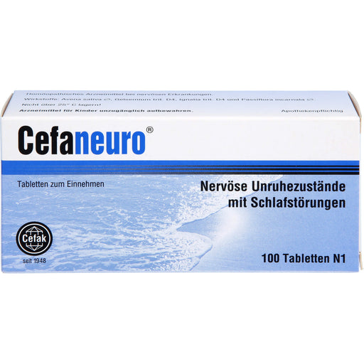 Cefaneuro Tabletten bei nervösen Unruhezuständen mit Schlafstörungen, 100 St. Tabletten