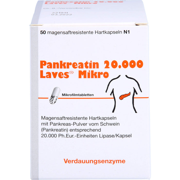 Laves Pankreatin 20.000 Hartkapseln, 50 St. Kapseln