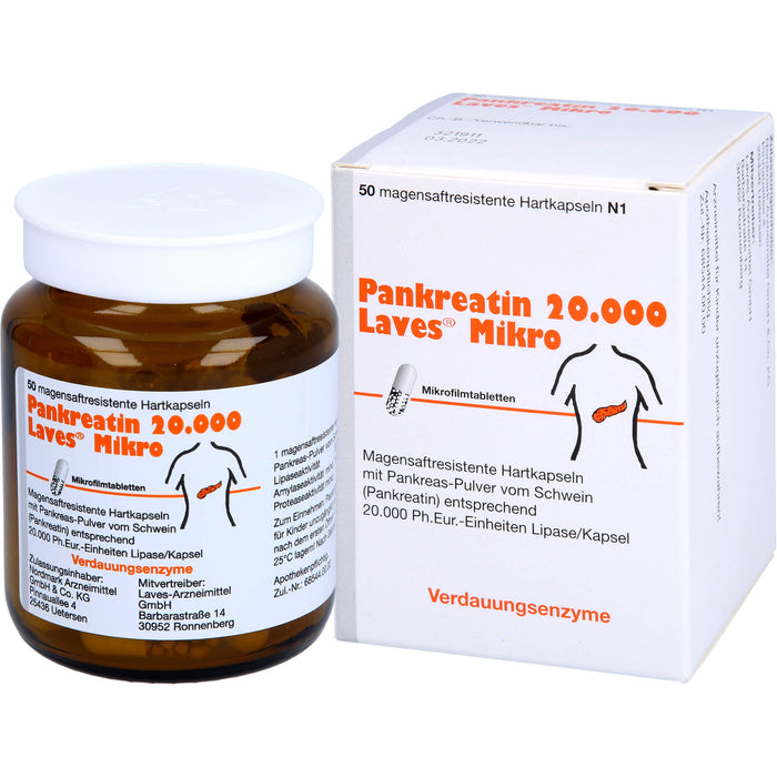 Laves Pankreatin 20.000 Hartkapseln, 50 pc Capsules