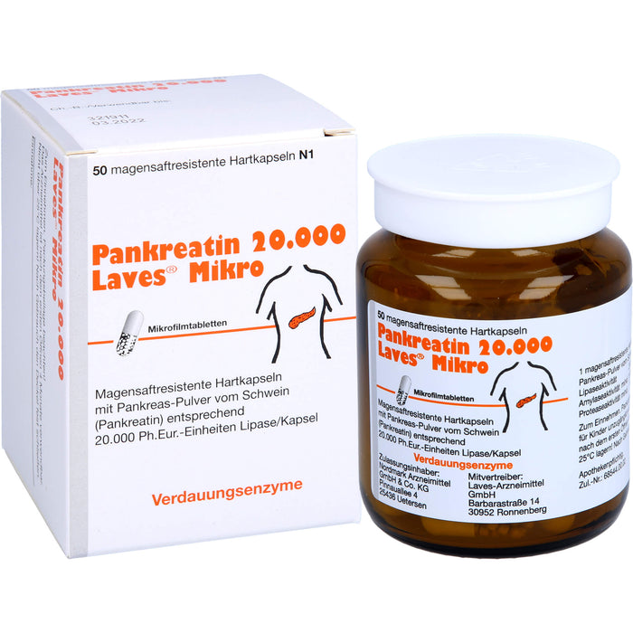 Laves Pankreatin 20.000 Hartkapseln, 50 pc Capsules
