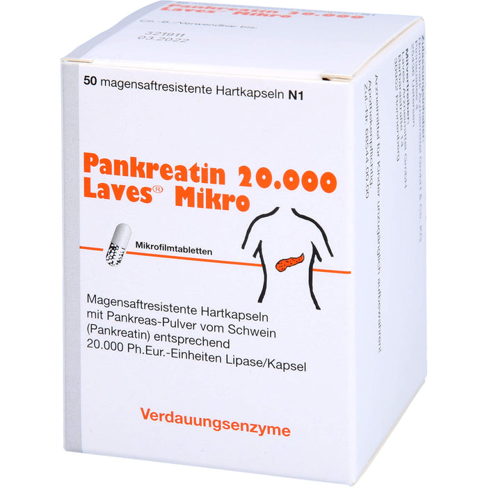 Laves Pankreatin 20.000 Hartkapseln, 50 pcs. Capsules
