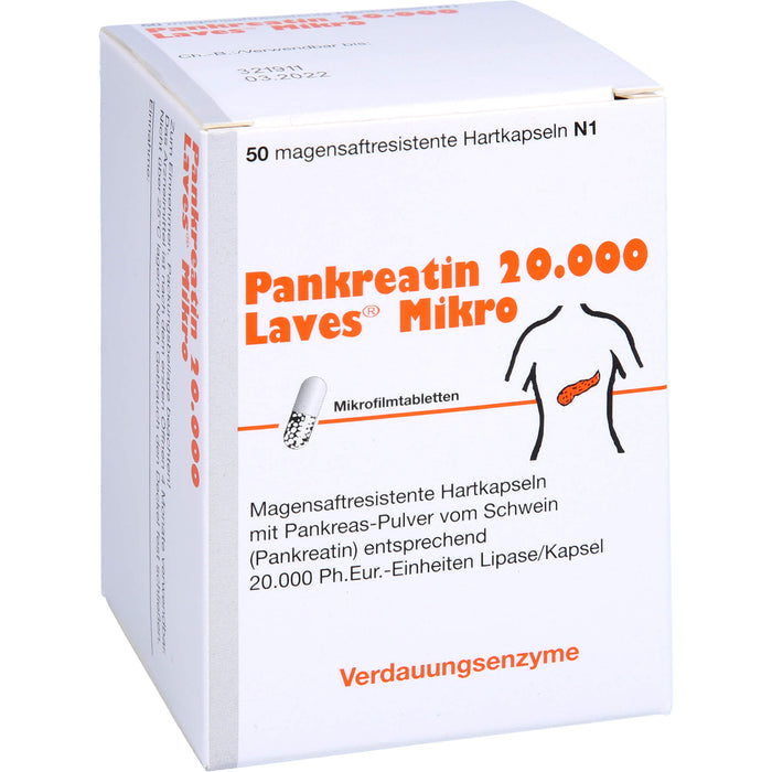 Laves Pankreatin 20.000 Hartkapseln, 50 pcs. Capsules