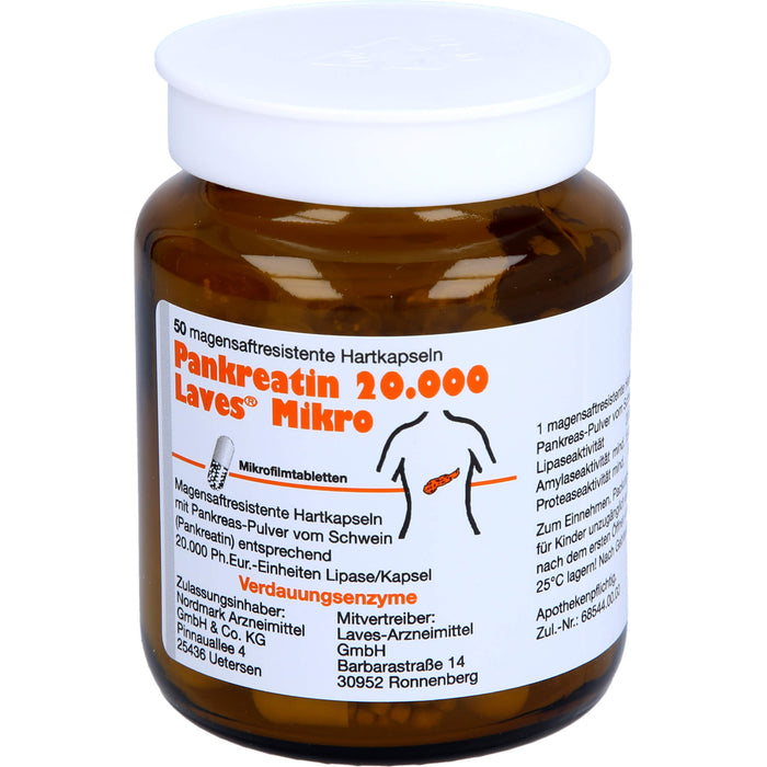 Laves Pankreatin 20.000 Hartkapseln, 50 pc Capsules