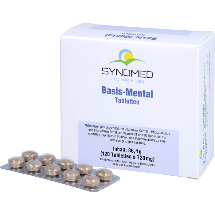 SYNOMED Basis-Mental Tabletten für  eine normale psychische Funktion, 120 pcs. Tablets