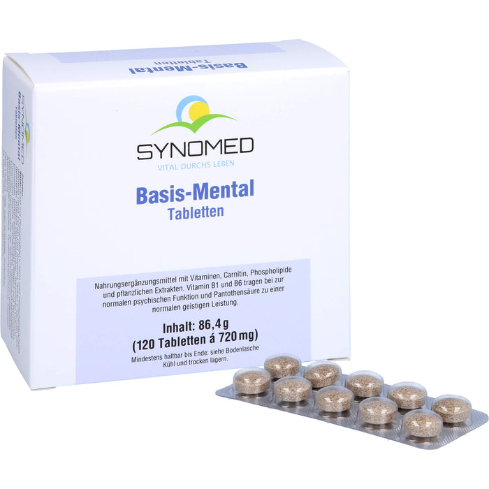 SYNOMED Basis-Mental Tabletten für  eine normale psychische Funktion, 120 pcs. Tablets