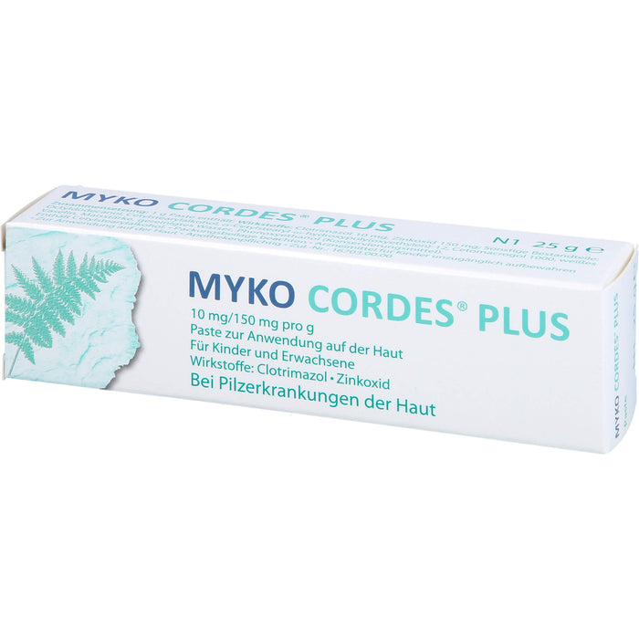 Myko Cordes Plus 10 mg/150 mg pro g Paste bei Pilzerkrankungen der Haut, 25 g Paste