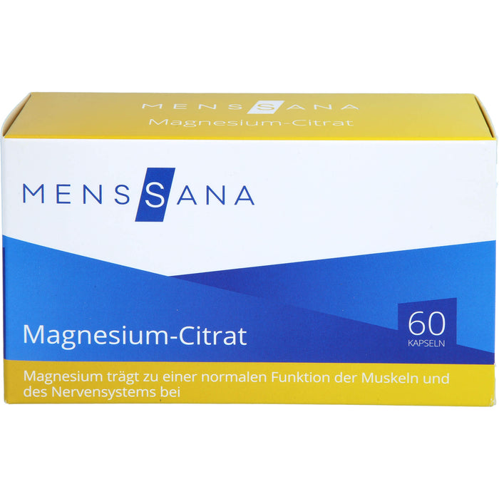 MensSana Magnesium-Citrat Kapseln, 60 St. Kapseln