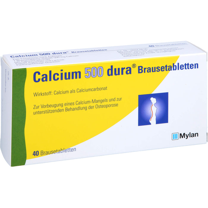 Dura Calcium 500 Brausetabletten, 40 pc Tablettes