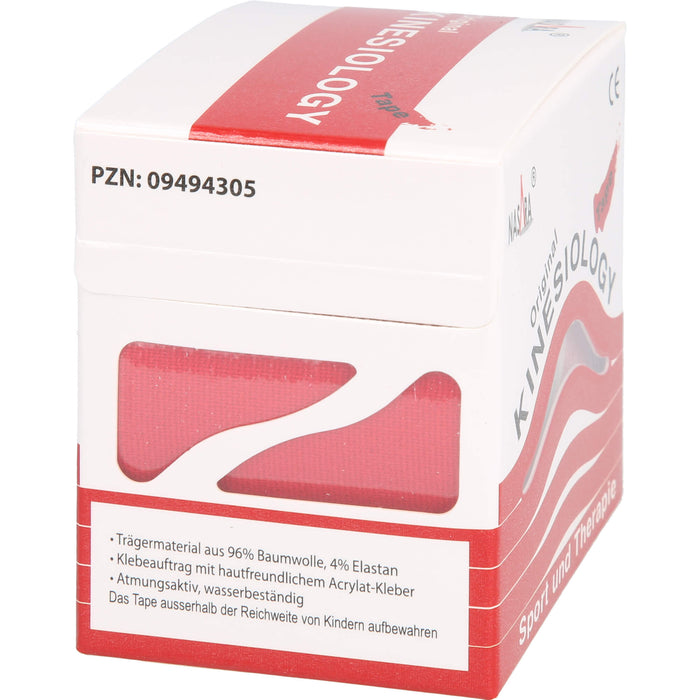 Kinesiologie Tape 5cmx5m rot, 1 St