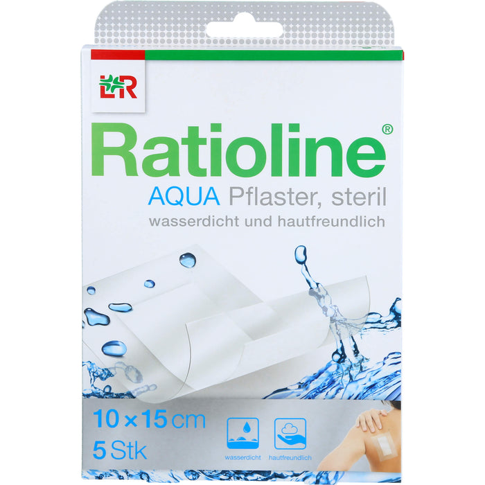Ratioline Aqua Pflaster steril 10 x 15 cm, 5 pc Pansement