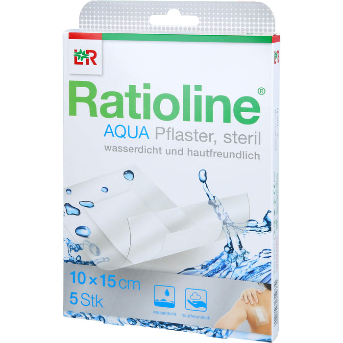 Ratioline Aqua Pflaster steril 10 x 15 cm, 5 pc Pansement