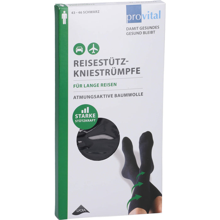 Provital Reisekniestrümpfe Baumwolle marine Gr. 39-42, 2 St