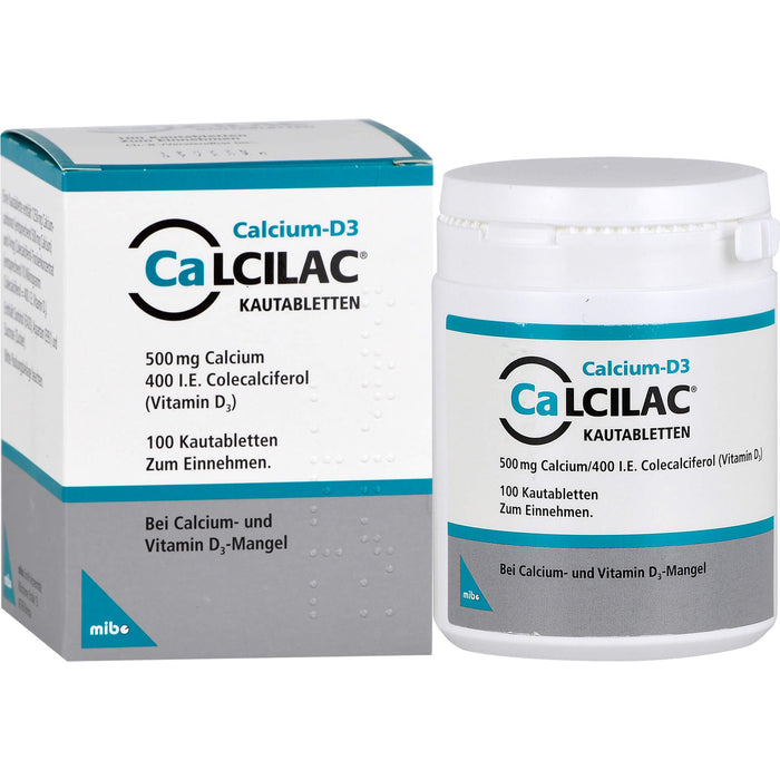 Calcilac Kautabletten 500 mg/400 I.E., 100 St KTA