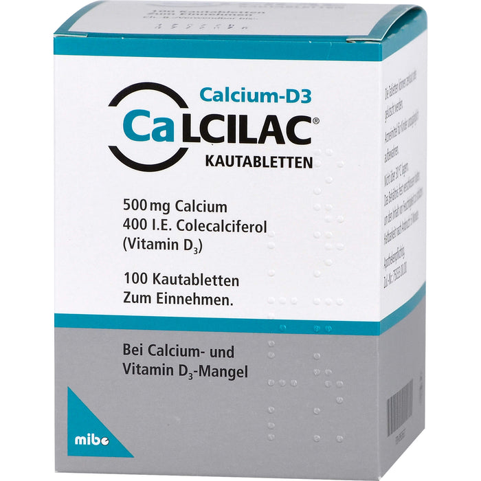 Calcilac Kautabletten 500 mg/400 I.E., 100 St KTA