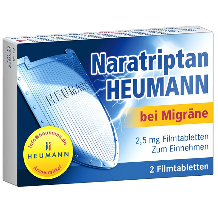 Naratriptan Heumann bei Migräne Filmtabletten, 2 pc Tablettes