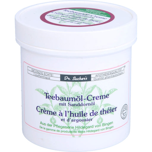 Dr.Sacher's Teebaumöl-Creme mit Sanddornöl, 250 ml Creme