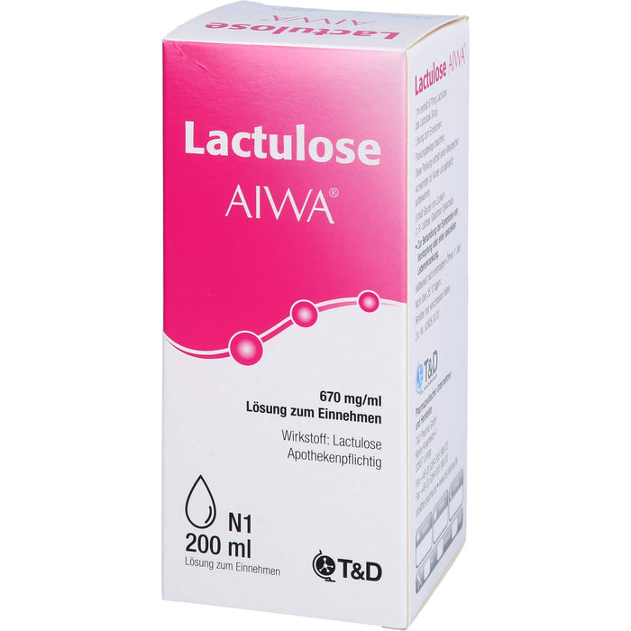 Lactulose AIWA 670 mg / ml Lösung bei Verstopfung, 200 ml Solution
