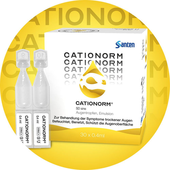 CATIONORM Augentropfen - Schutz bei Trockenen und/oder tränenden Trockenen Augen, 30 pc Pipettes à dose unique