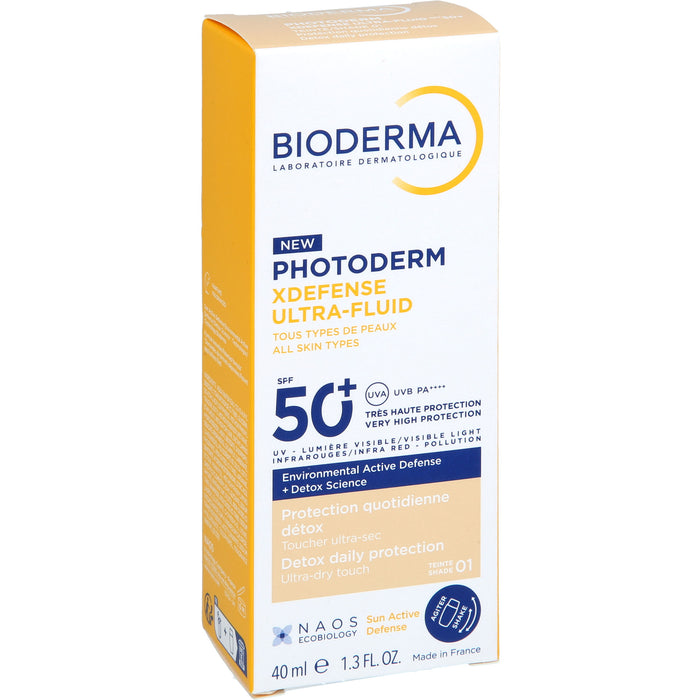 BIODERMA Photoderm XDefense Ultra-fluid LSF 50+ hell getönt, 40 ml Lösung