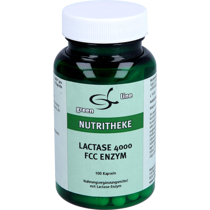 Green Line Nutritheke Lactase 4000 FCC Enzym Kapseln, 100 St. Kapseln