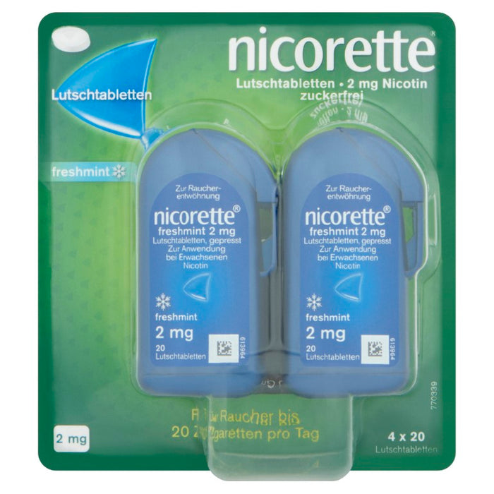 nicorette freshmint 2 mg Lutschtabletten, 80 pc Tablettes