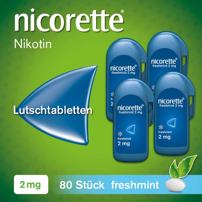 nicorette freshmint 2 mg Lutschtabletten, 80 pcs. Tablets