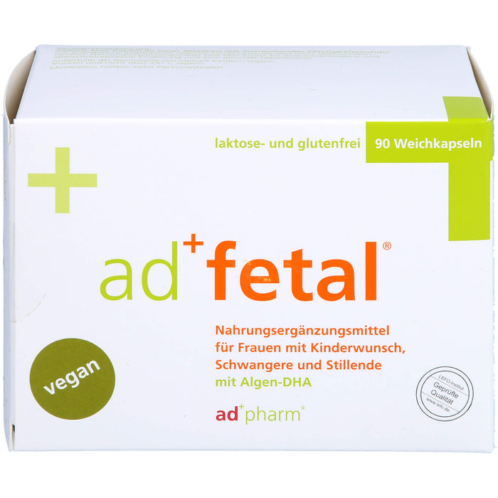 Adfetal Weichkapseln für Frauen mit Kinderwunsch, Schwangere und Stillende, 90 St. Kapseln