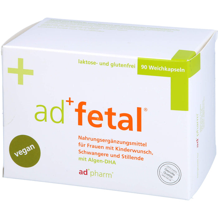 Adfetal Weichkapseln für Frauen mit Kinderwunsch, Schwangere und Stillende, 90 pcs. Capsules