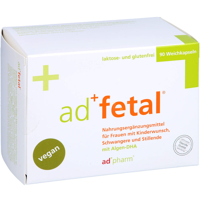 Adfetal Weichkapseln für Frauen mit Kinderwunsch, Schwangere und Stillende, 90 pcs. Capsules