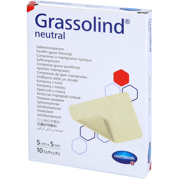 GRASSOLIND Salbenkompressen 5x5cm steril, 10 St KOM