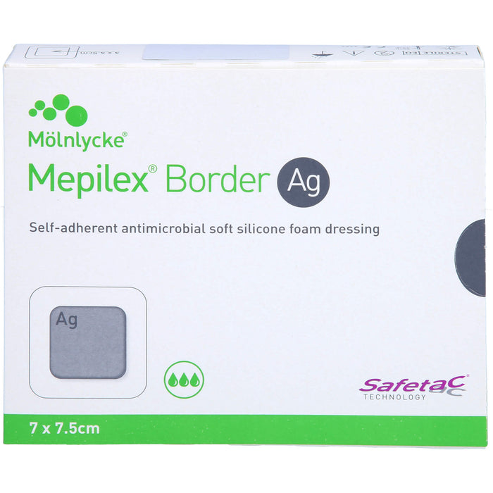 MEPILEX Border Ag Verband 7x7,5cm, 5 St VER