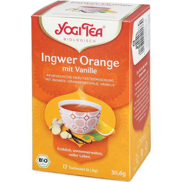 YOGI TEA Ingwer Orange mit Vanille ayurvedische Kräuterteemischung, 17 pcs. Filter bag