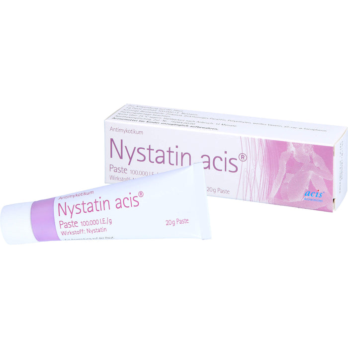 Nystatin acis Paste bei Hautinfektionen mit Hefepilzen, 20 g Creme